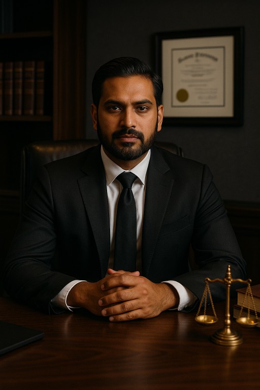 criminal lawyer at desk